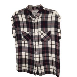 Rails sleeveless Britt plaid top medium